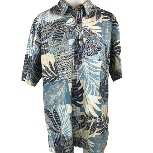 BISHOP ST. - MEN'S 2XL - FLORAL SHORT SLEEVE HAWAIIAN BUTTON UP SHIRT - Picture 1 of 6